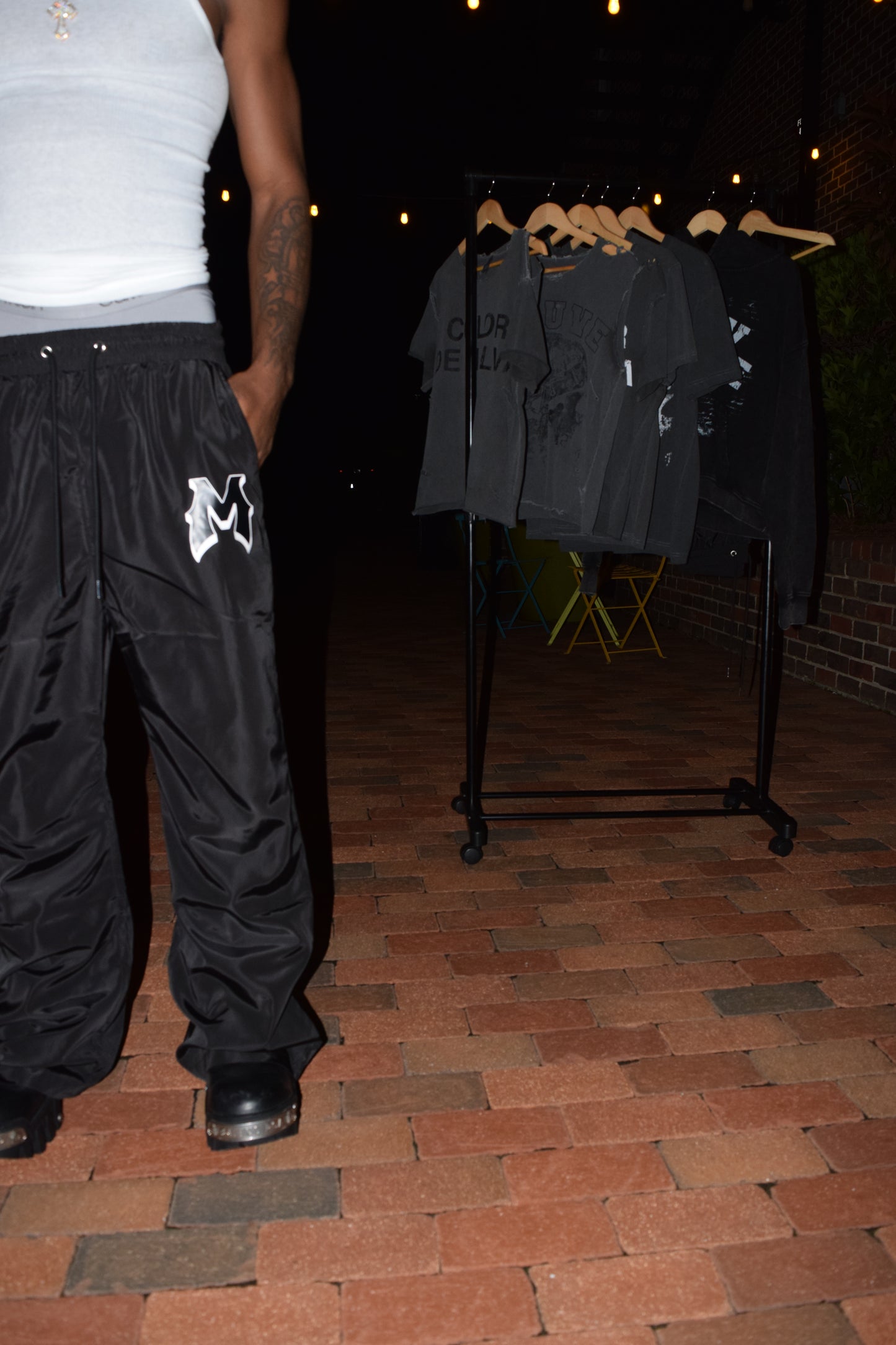 NYLON FLARE PANTS