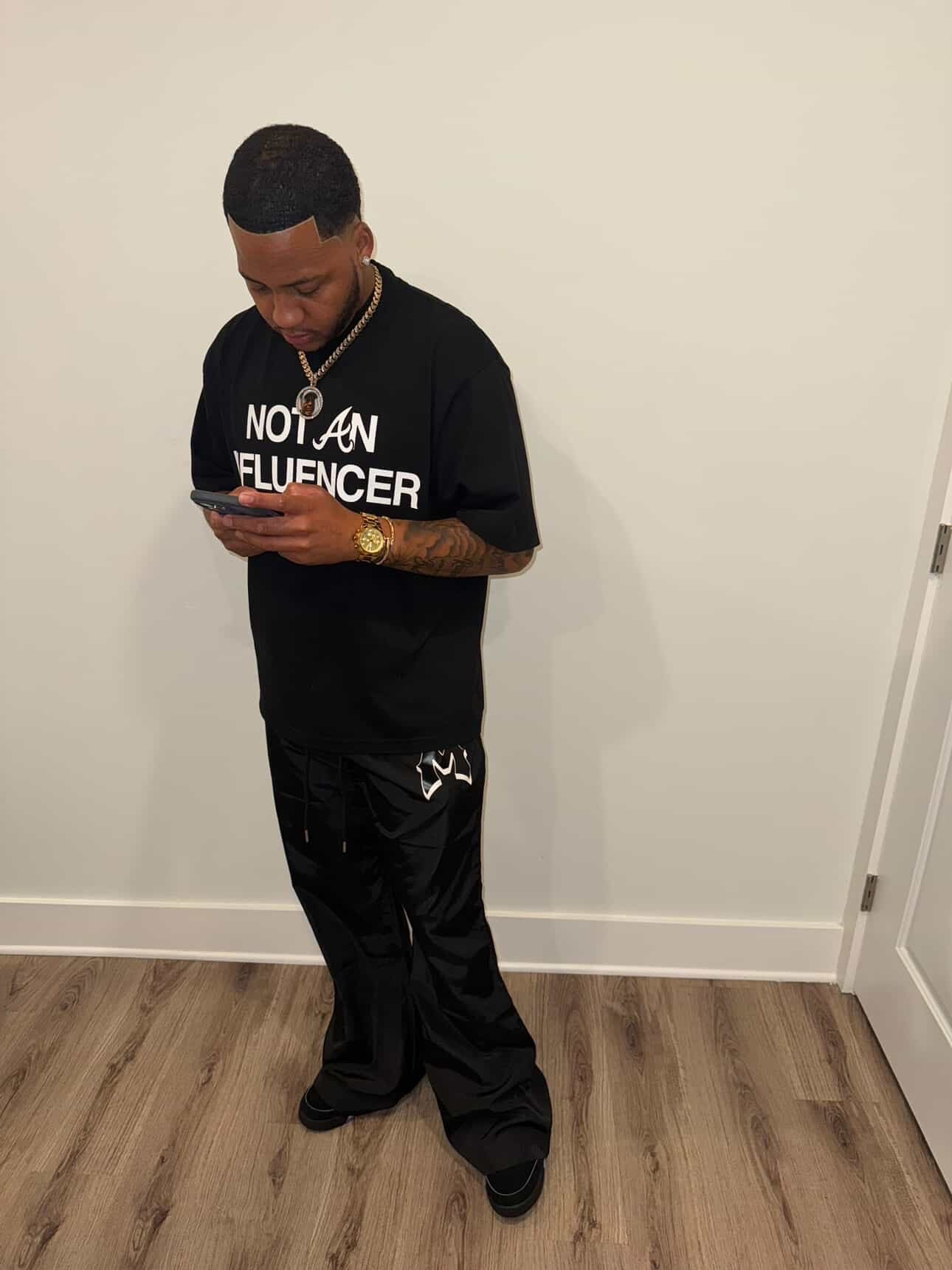 NYLON FLARE PANTS