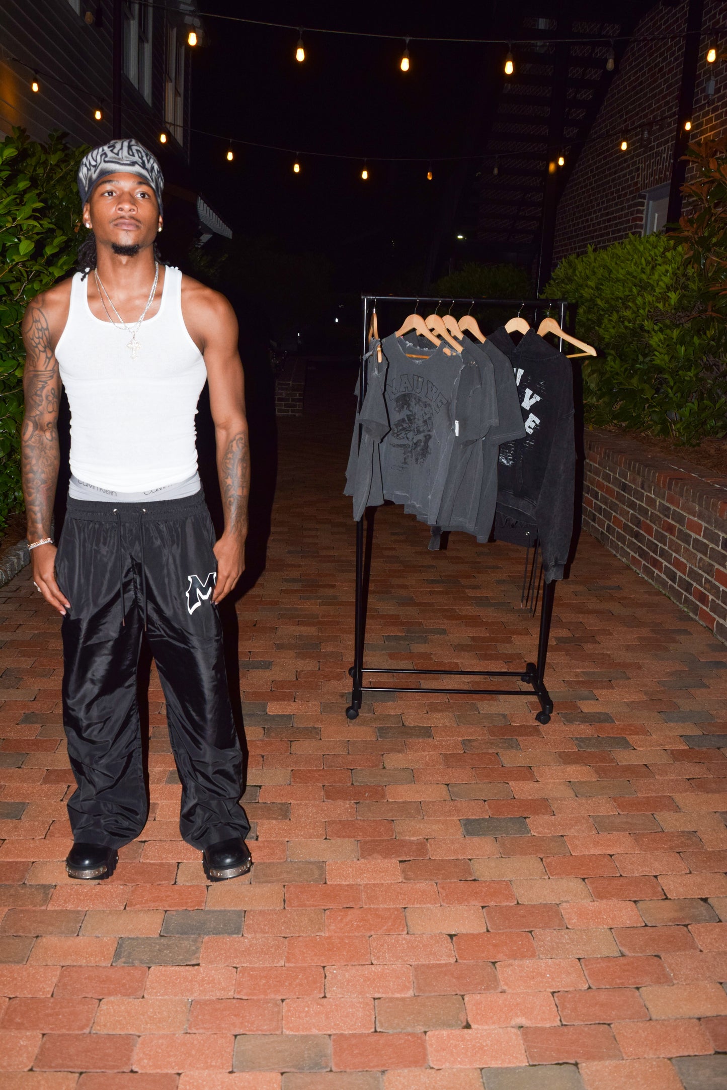 NYLON FLARE PANTS